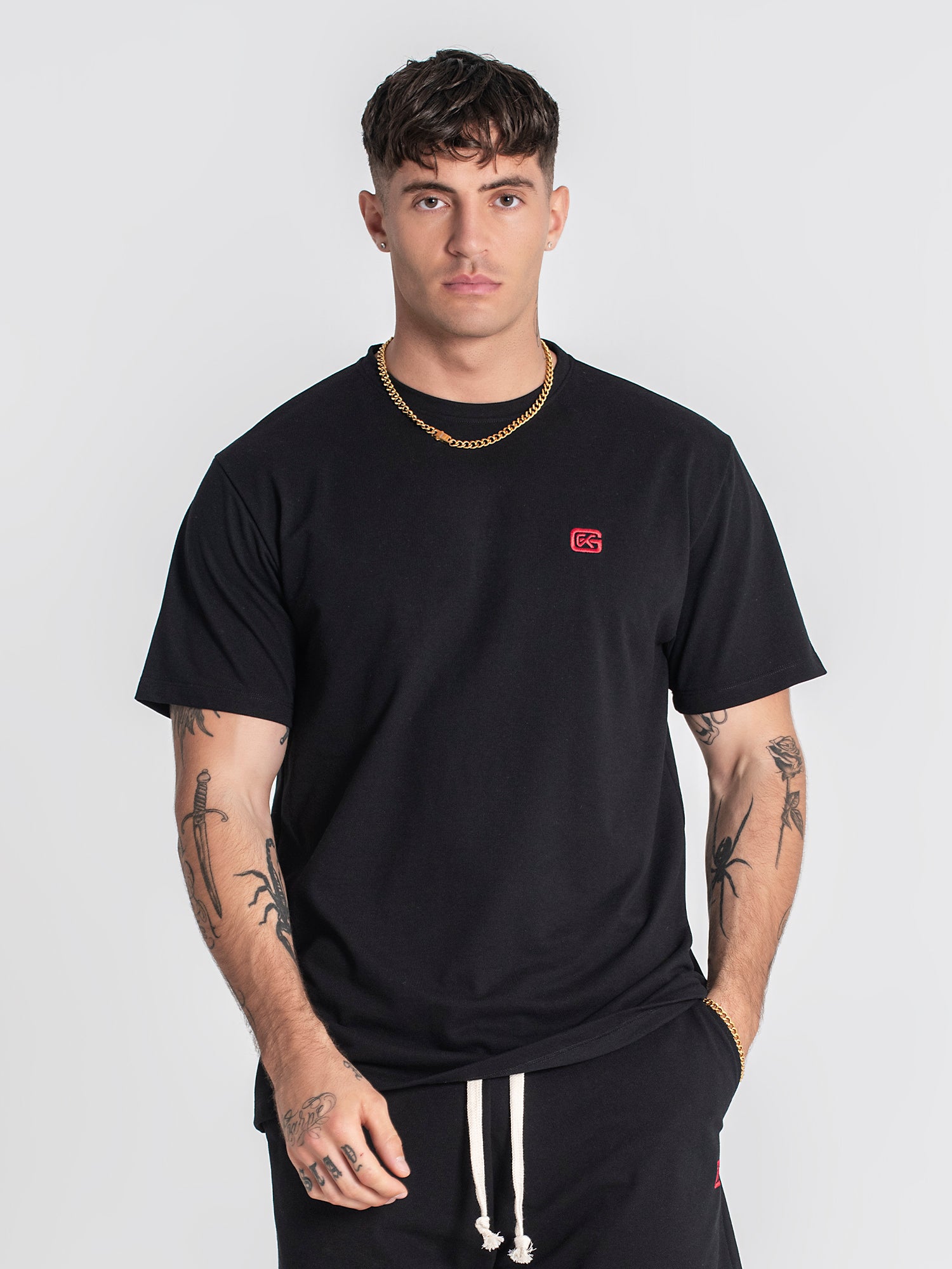 Black Pop Out Tee