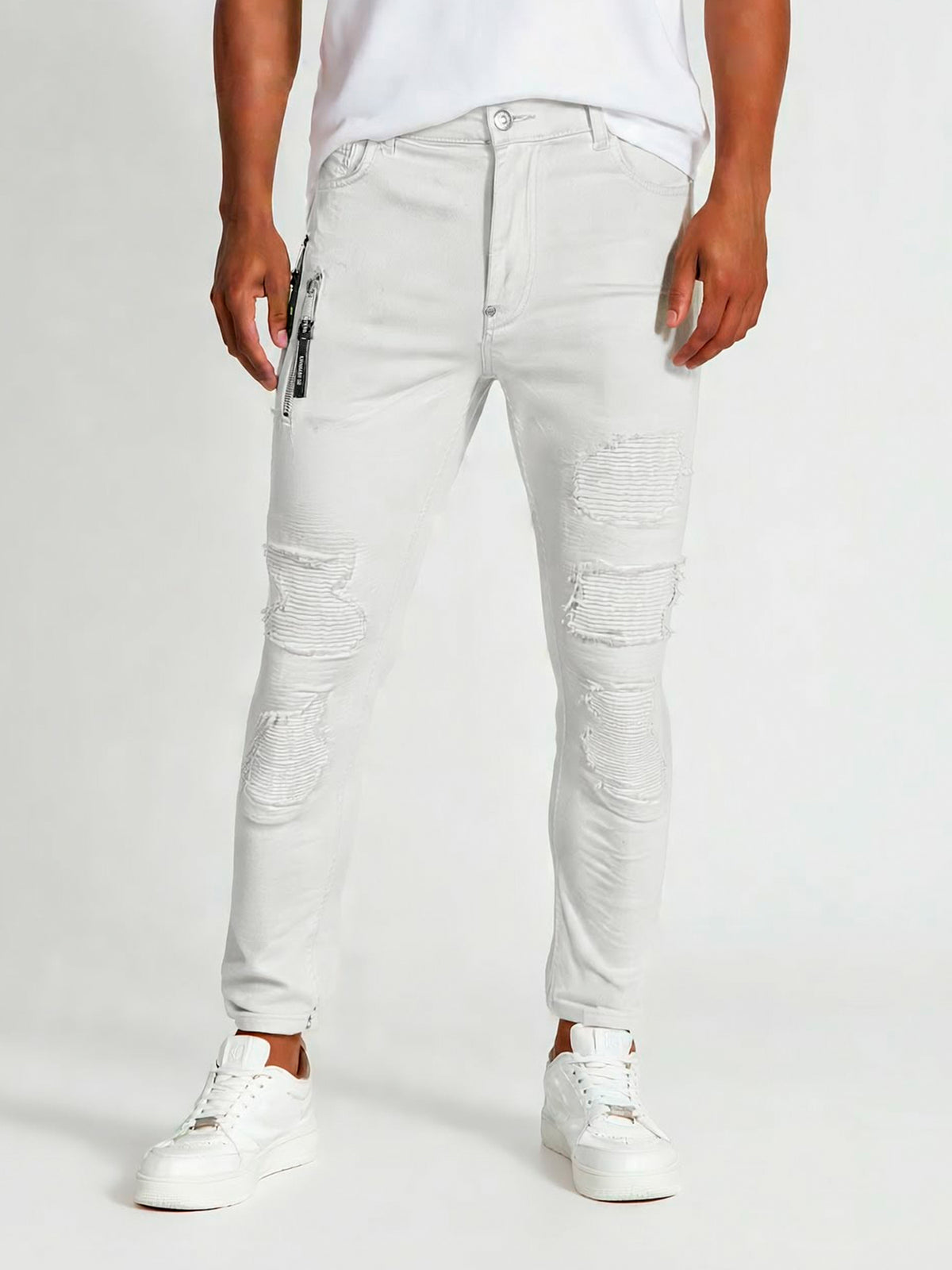 jeans / White Motor Slim Fit Jeans