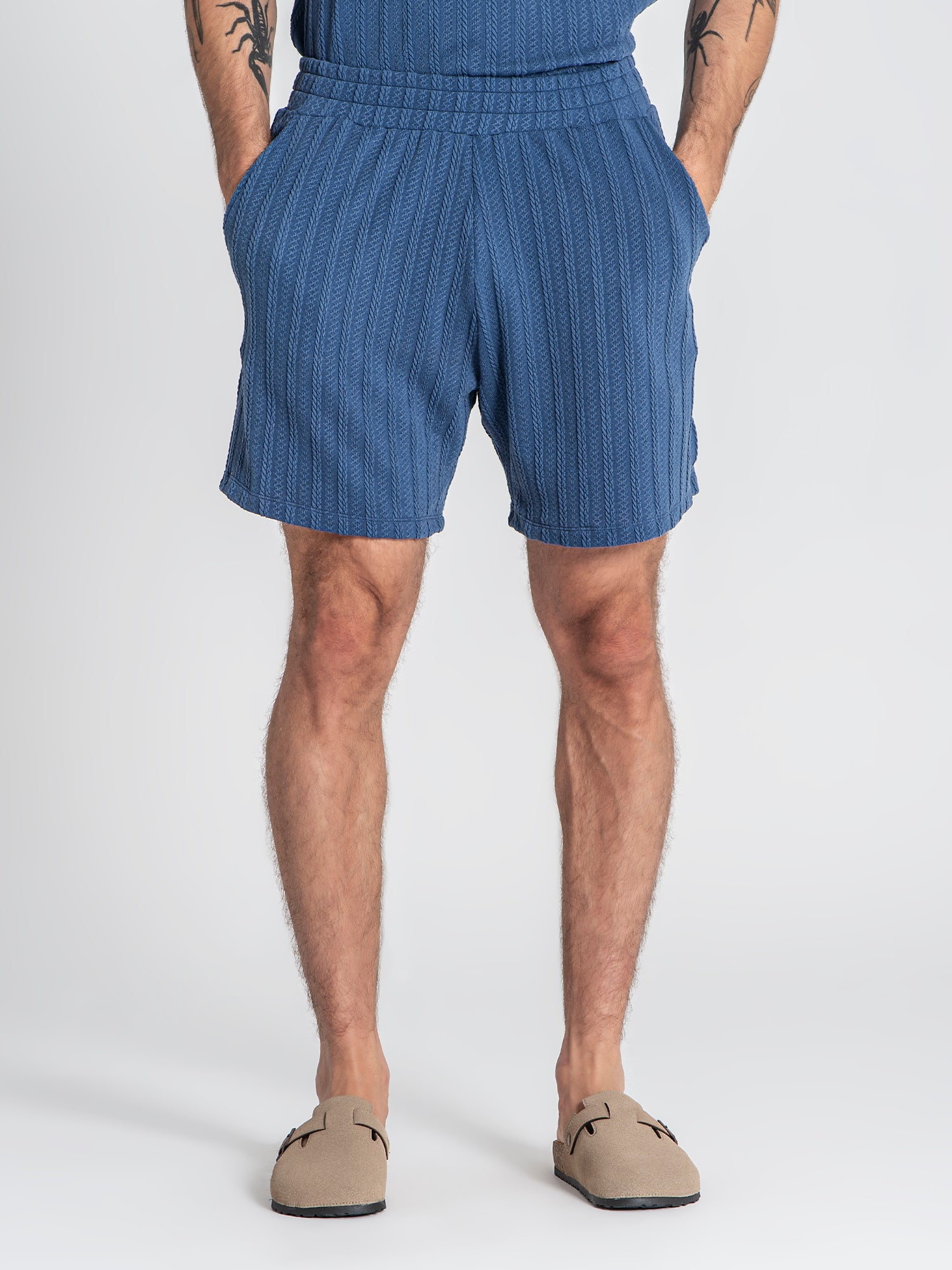 Blue Twist Shorts