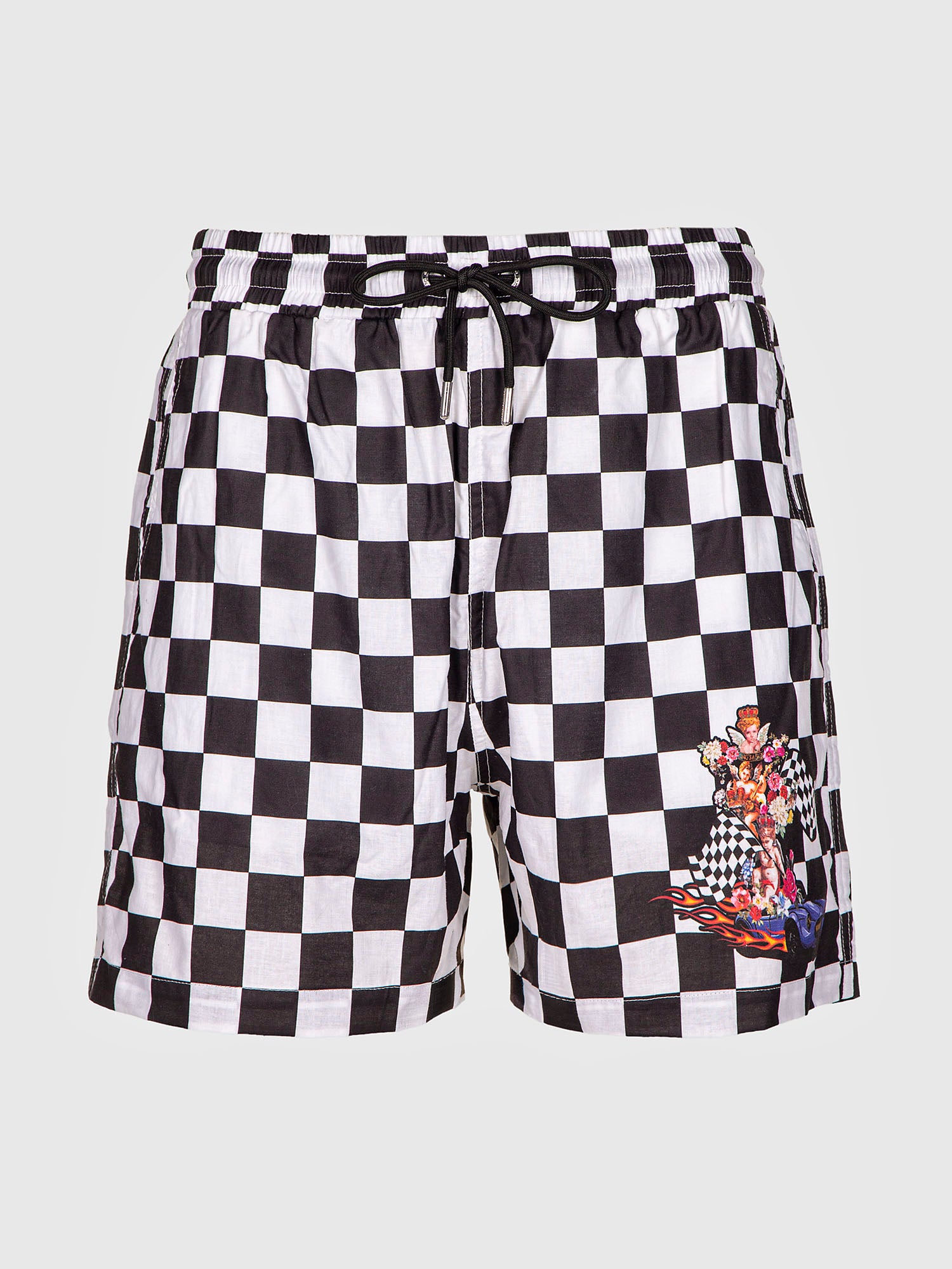 Multicolor Angel Race Shorts