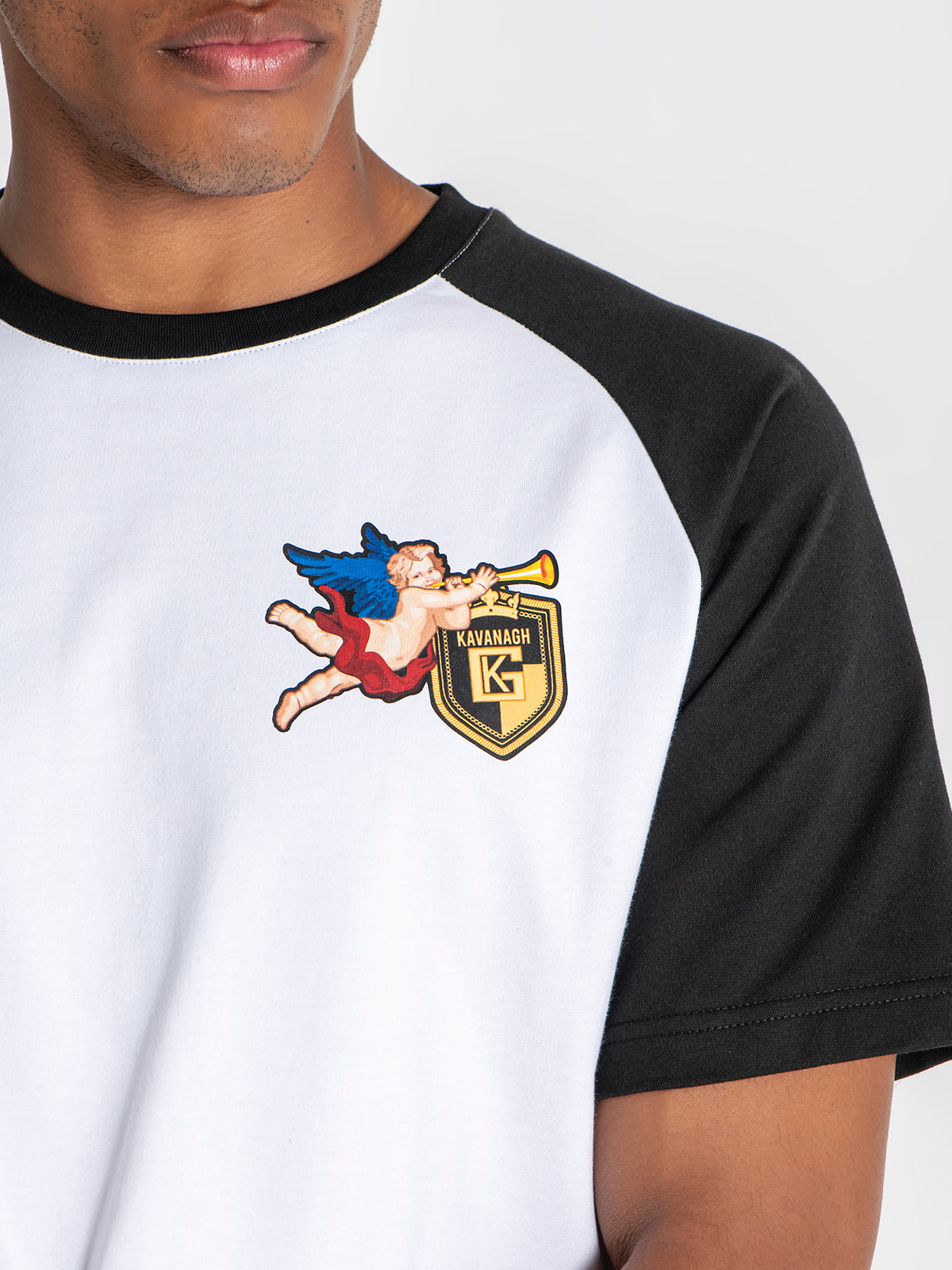 t-shirts / White Trumpet Raglan Tee