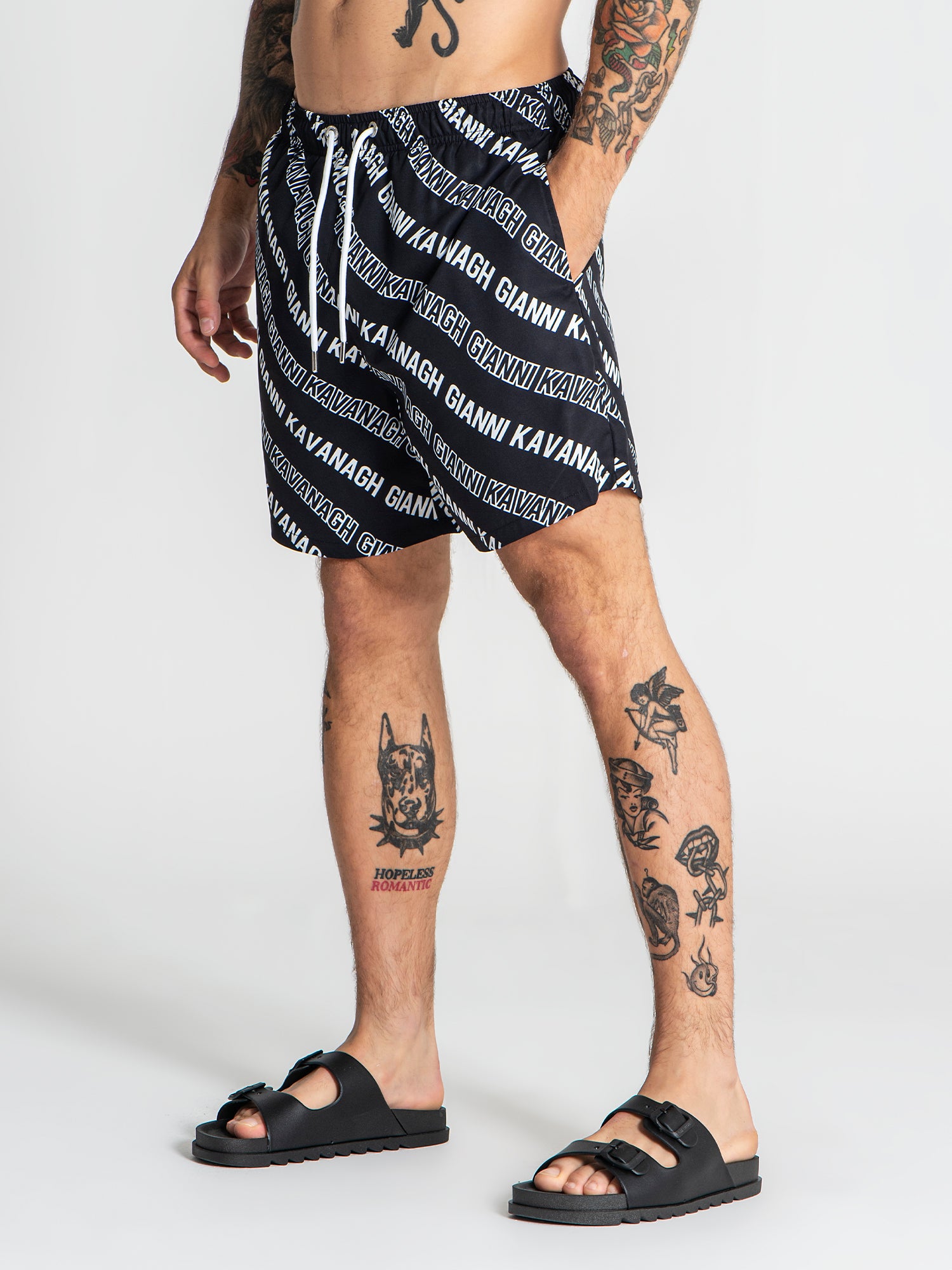 swimshorts / Black Wavy Swimshorts