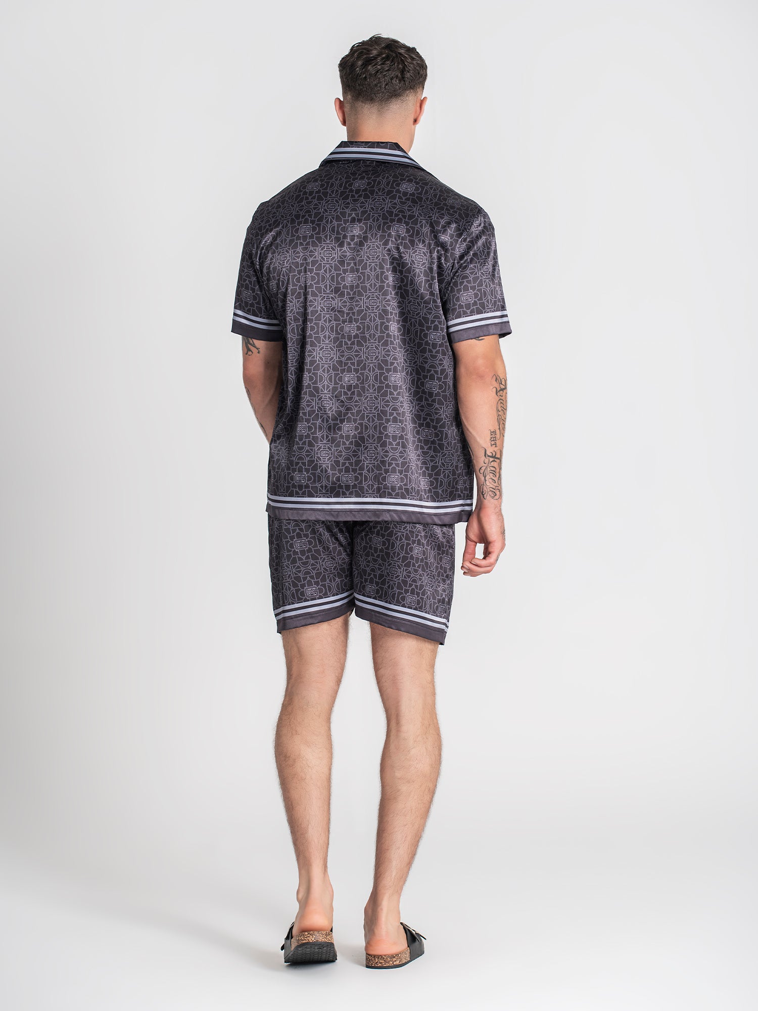 shirts / Black GK Déco Satin Shirt