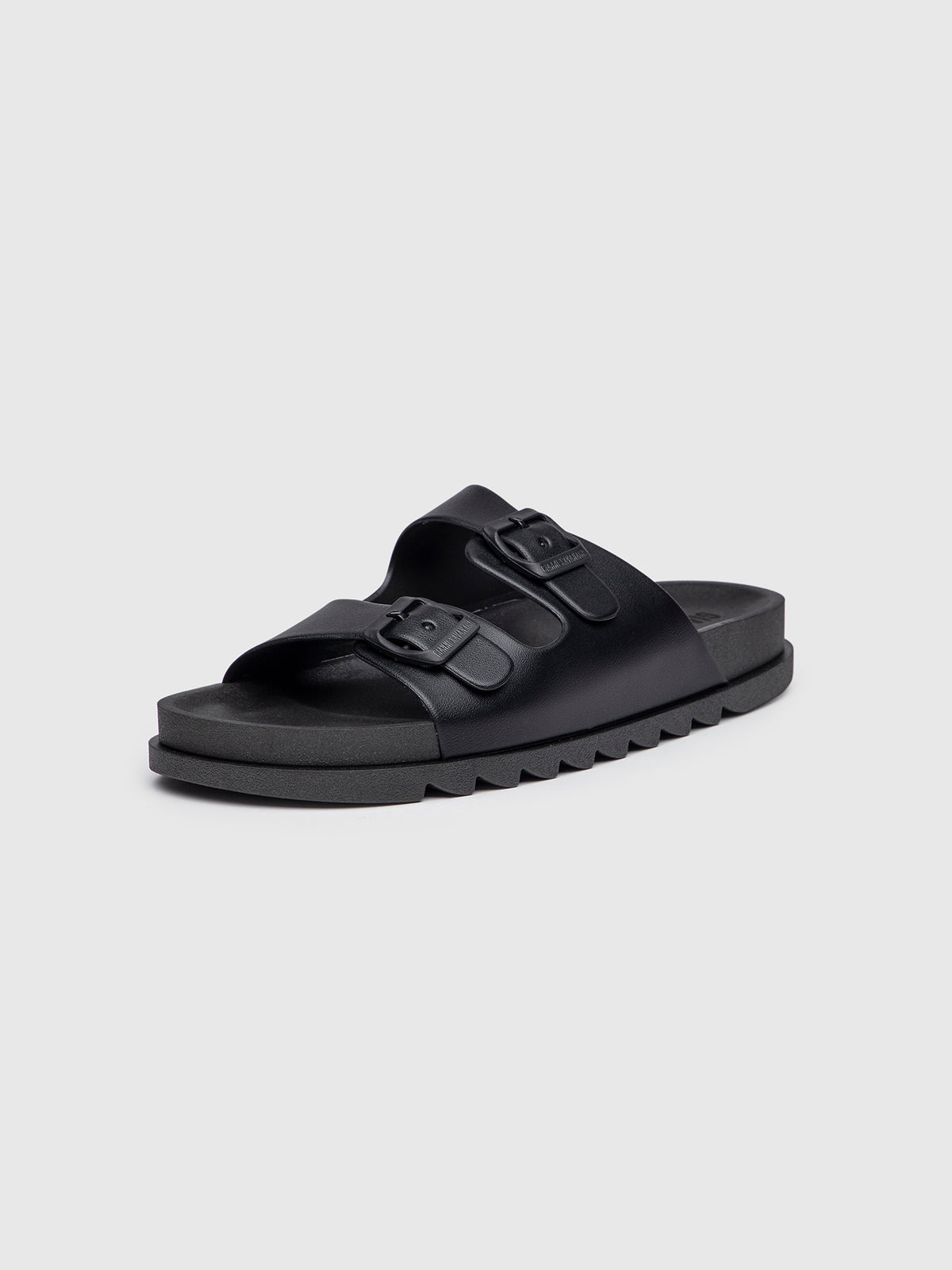 sliders / Black Explorer Sandals