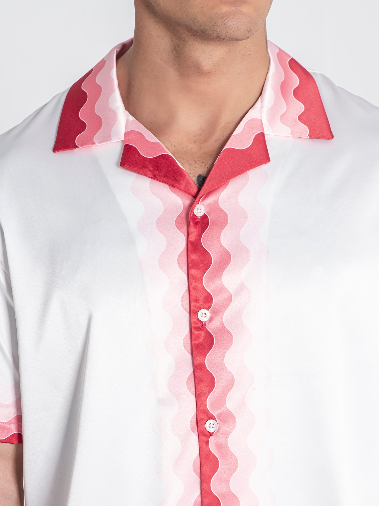 shirts / Multicolor Cherry On Top Satin Shirt