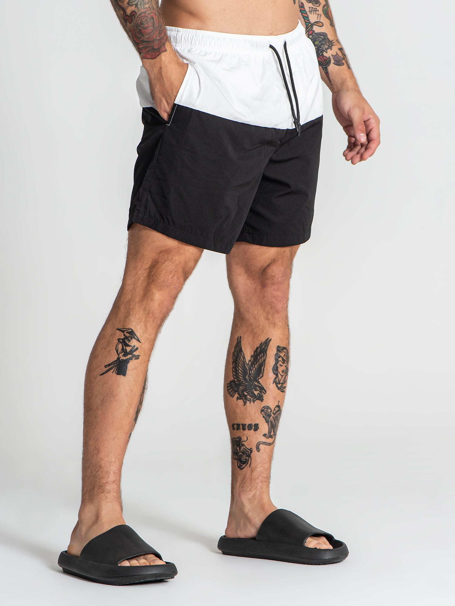 swimshorts / White Double Swimshorts