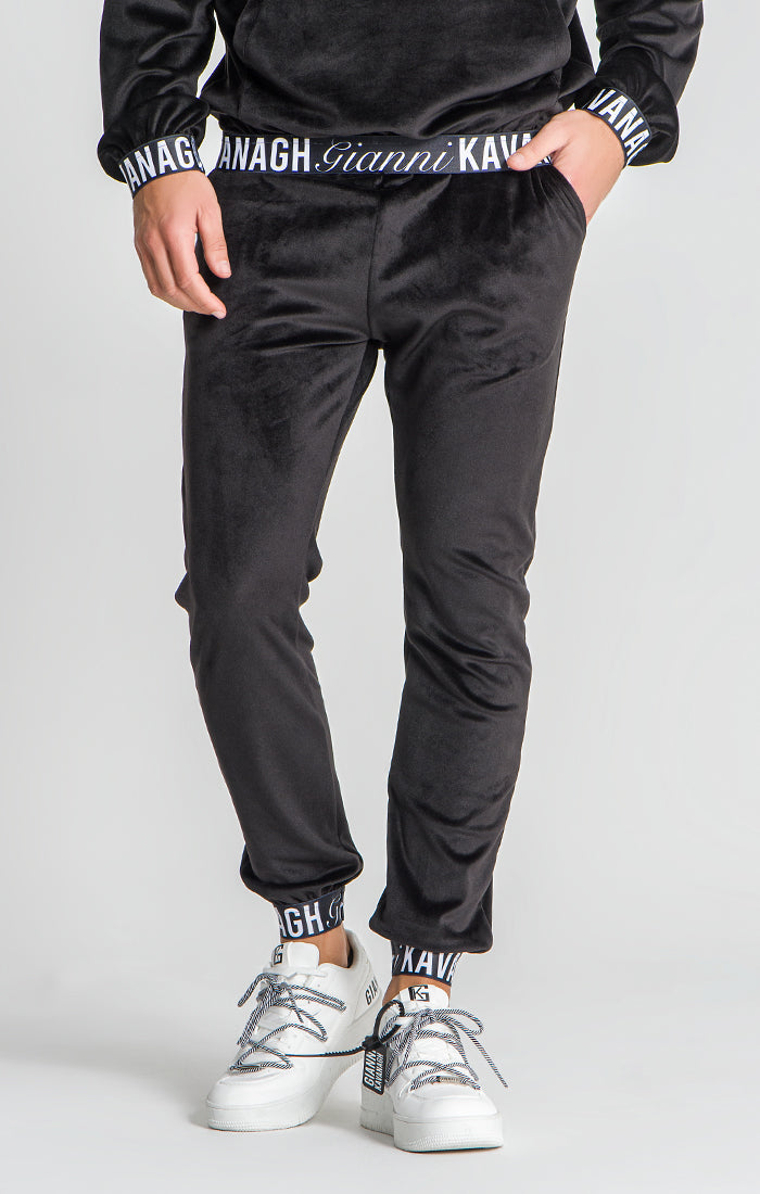 Black Montecarlo Elastic Joggers Joggers Gianni Kavanagh