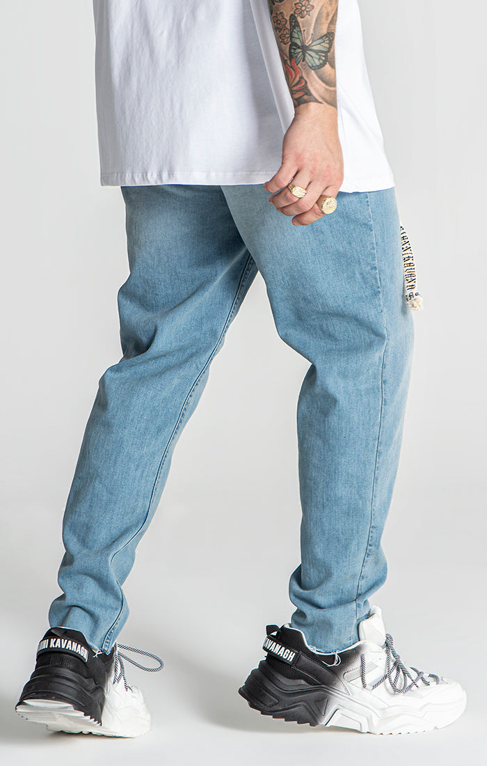 Light Blue Message Balloon Jeans