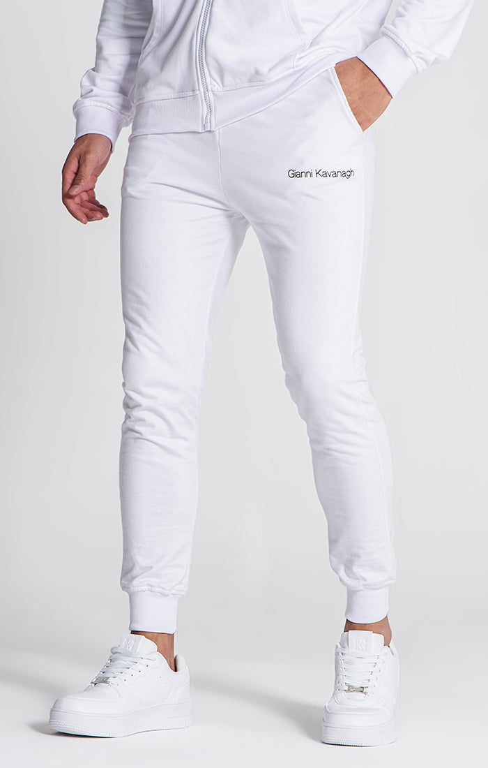 White Essential Micro Joggers