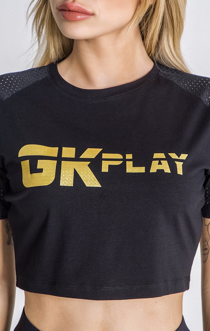 Black GK Play Cropped Tee