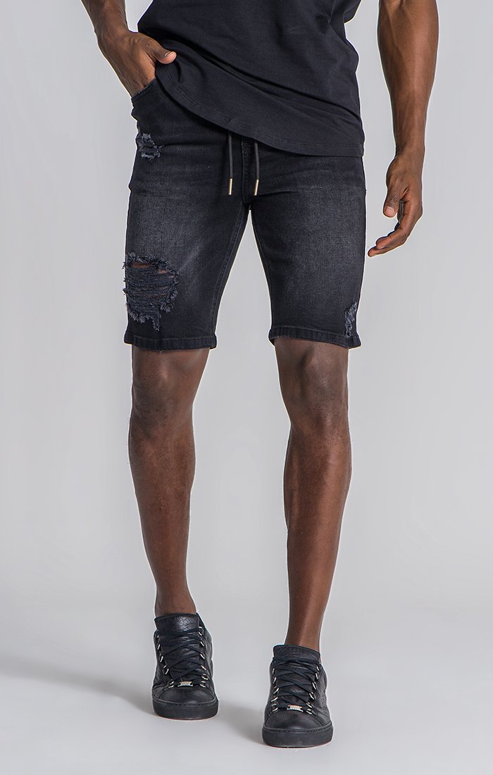 Pantalones Cortos Negros Rotos