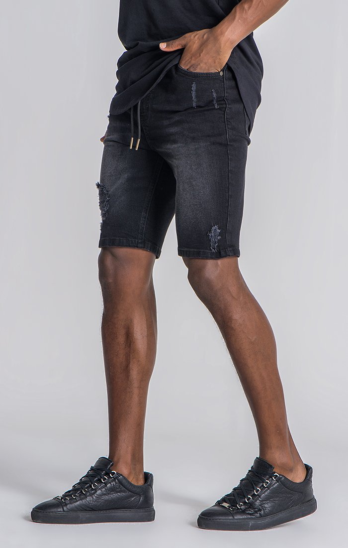 Pantalones Cortos Negros Rotos