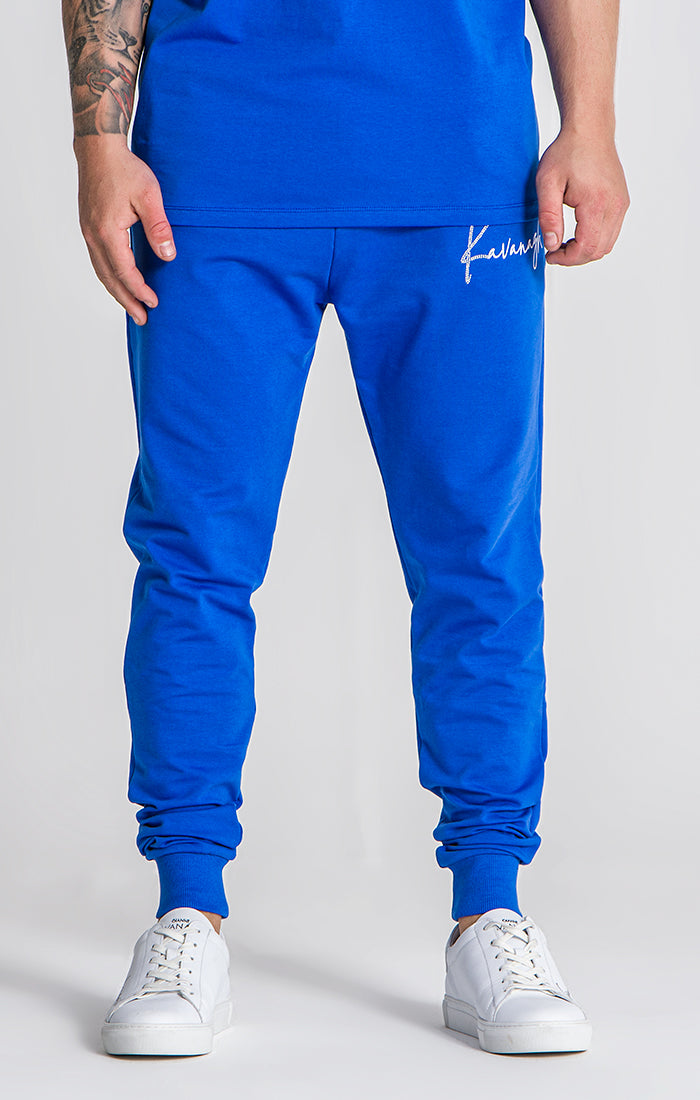 Bright blue joggers clearance