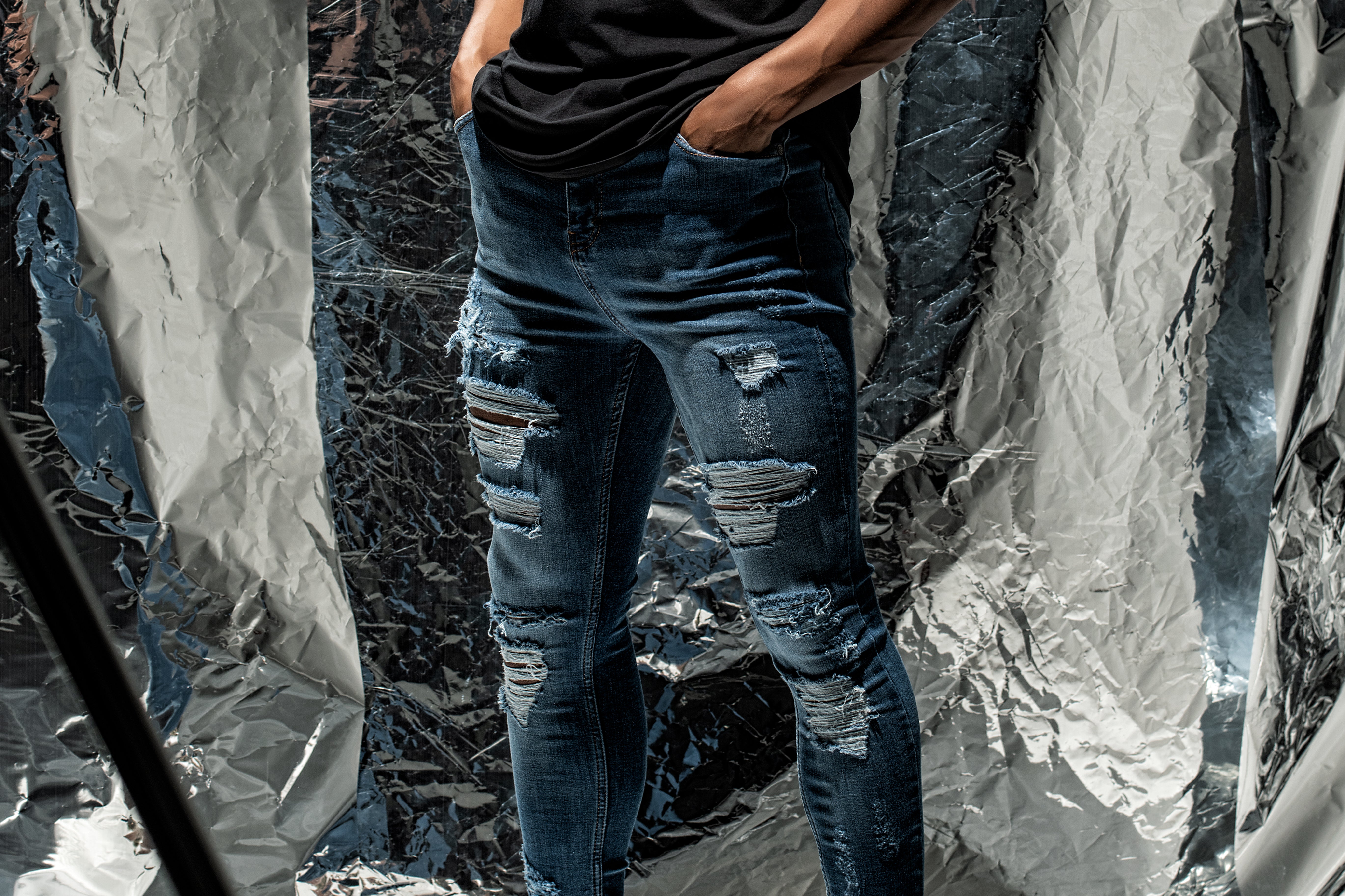 HOURVNEI Black Skinny Jeans Men Ripped Jeans Casual Summer Street Hip Hop  Slim Denim Pants Fashion Jogger Pants at Amazon Men's Clothing store