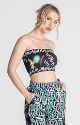 Black Futura Crop Top