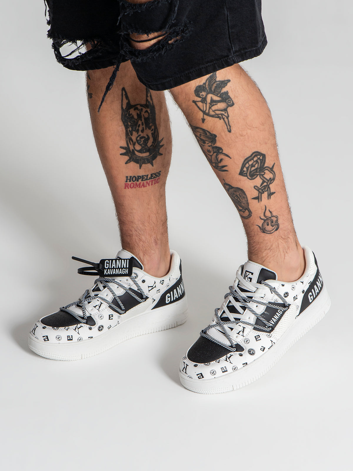 White Mania Wrapped Sneakers