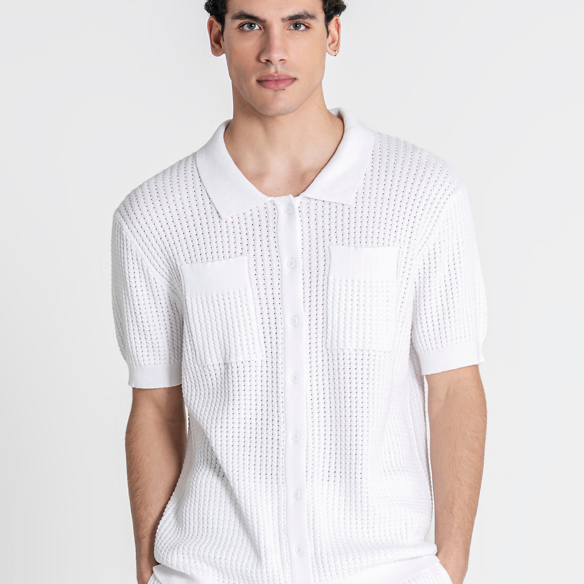 MA BOYZ GAME KNIT SHIRTS ホワイト sサイズ White Label Knit Shirt | Shirts | Gianni Kavanagh