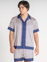 shirts / Blue GG Mania Satin Shirt