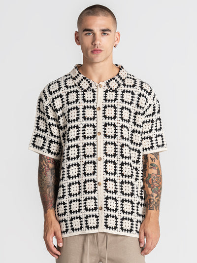 shirts / Beige Nature Knit Shirt