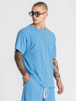 t-shirts / Light Blue Texture Tee