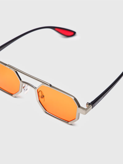 sunglasses / Orange Metal Sunglasses