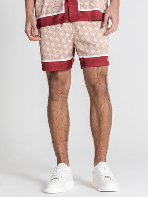 shorts / Beige Insignia Satin Shorts