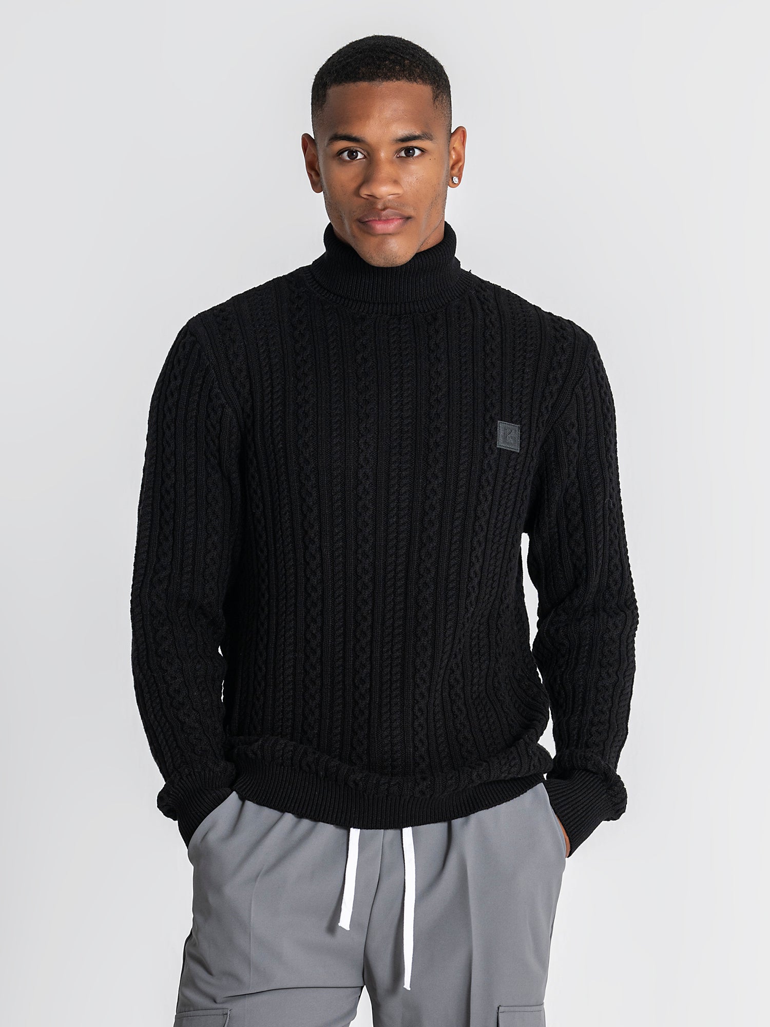Black Core Knit Turtleneck