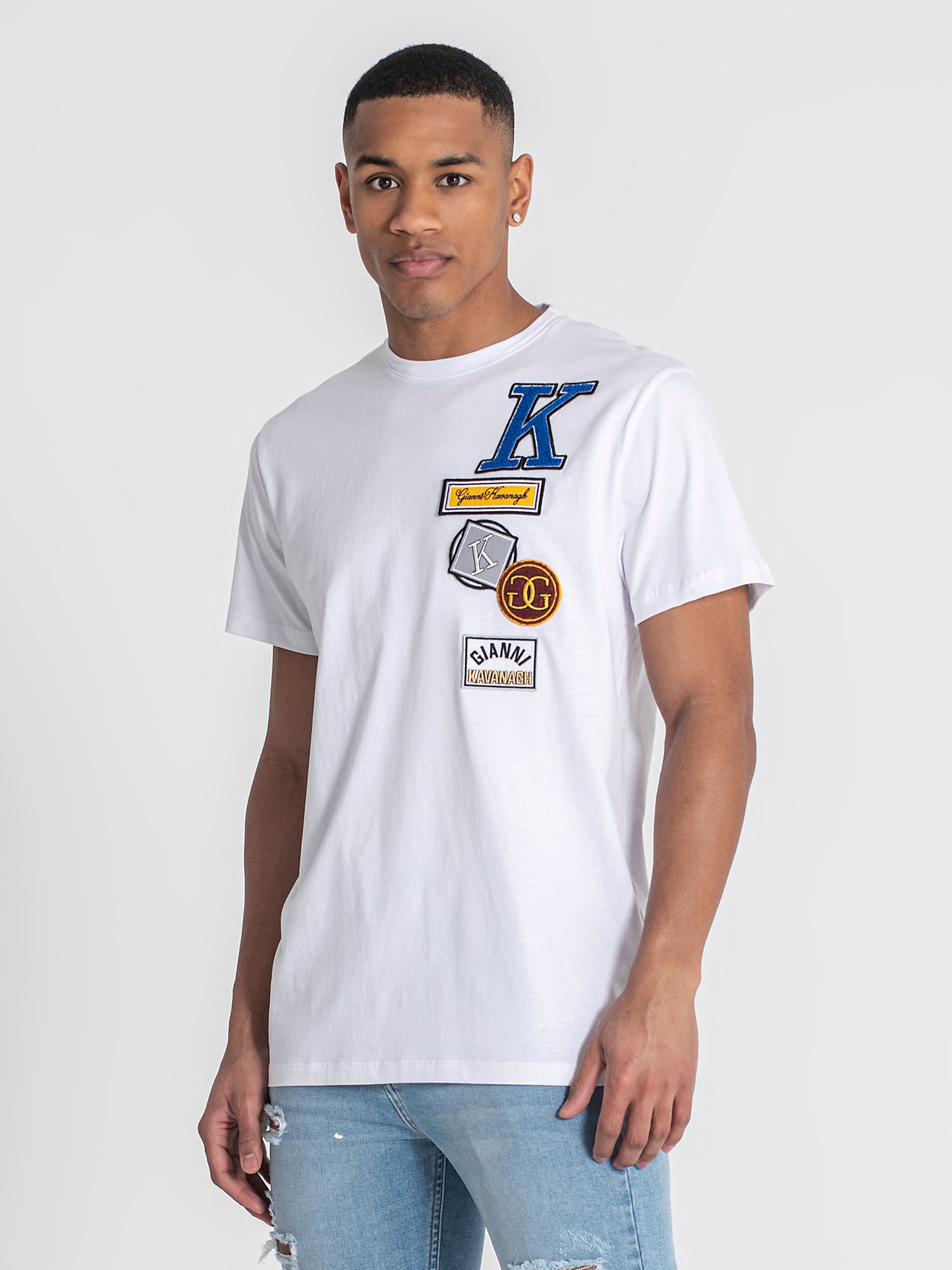 White Collage Tee
