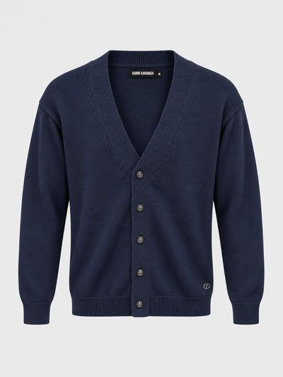 jackets / Blue Essential Knit Cardigan