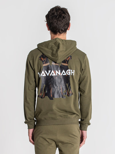 zip jackets / Army Green Anger Hoodie Jacket