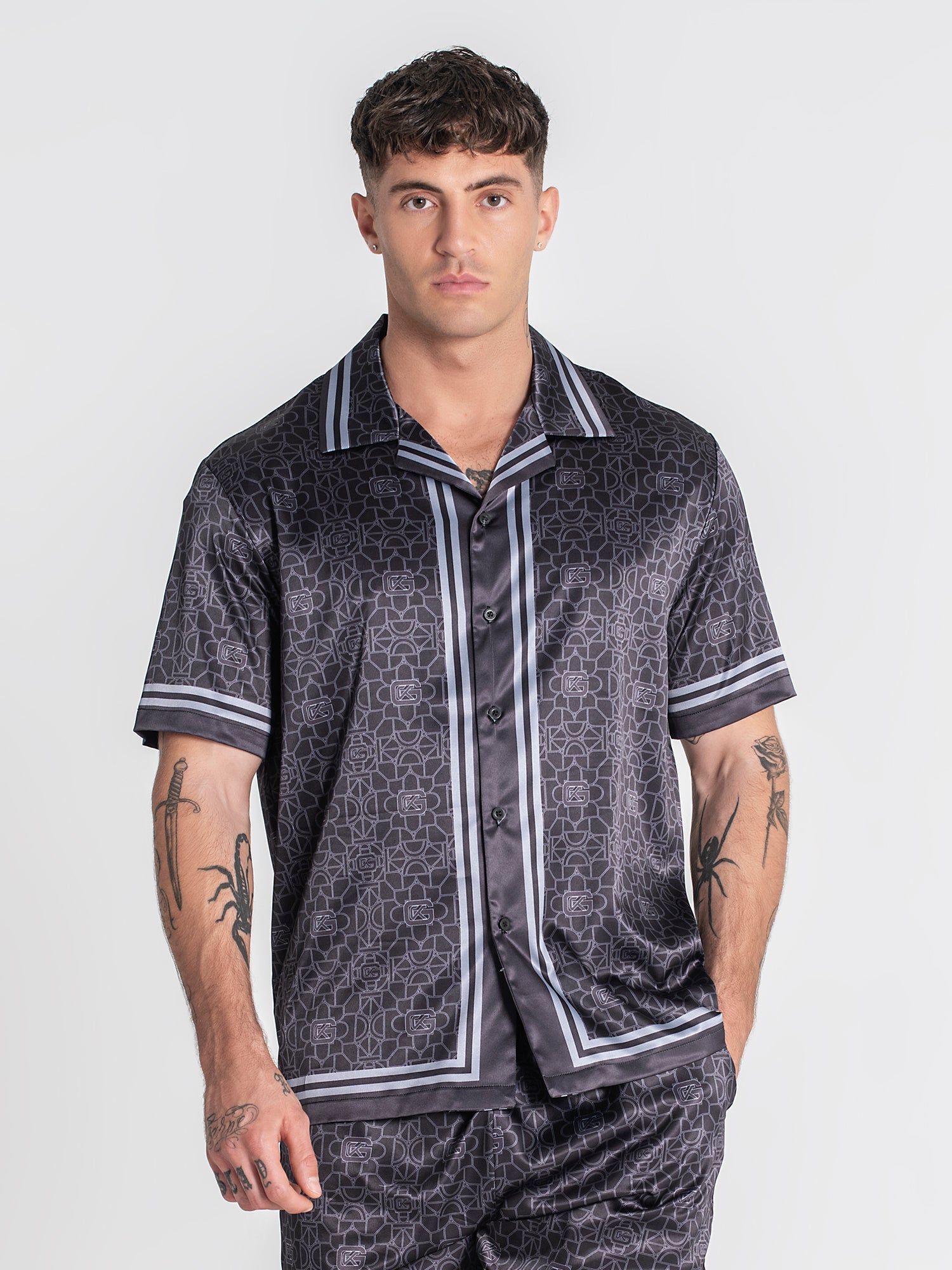 Black GK Déco Satin Shirt