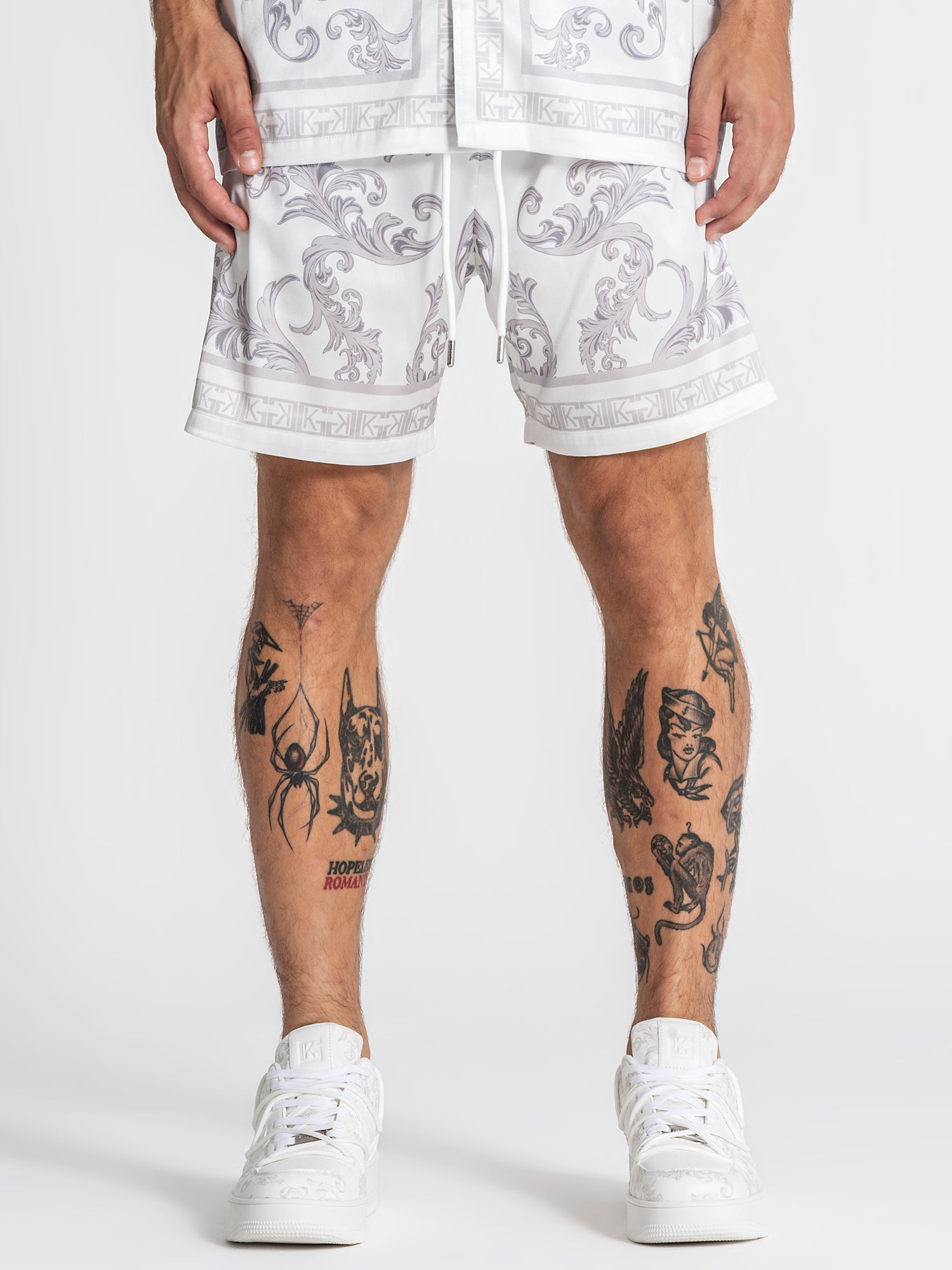 shorts / White Majestic Satin Shorts
