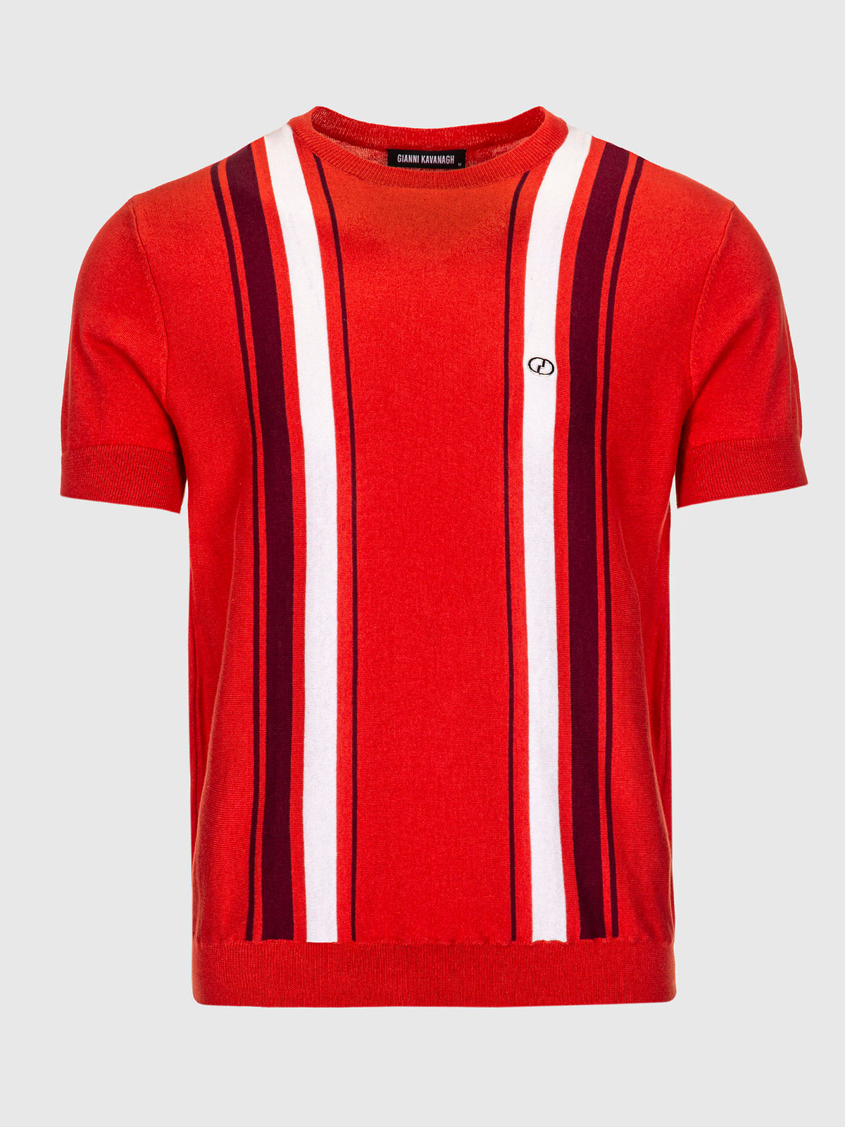 t-shirts / Red Retro Stripe Knit Tee