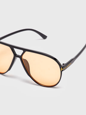 sunglasses / Orange Aviator Sunglasses