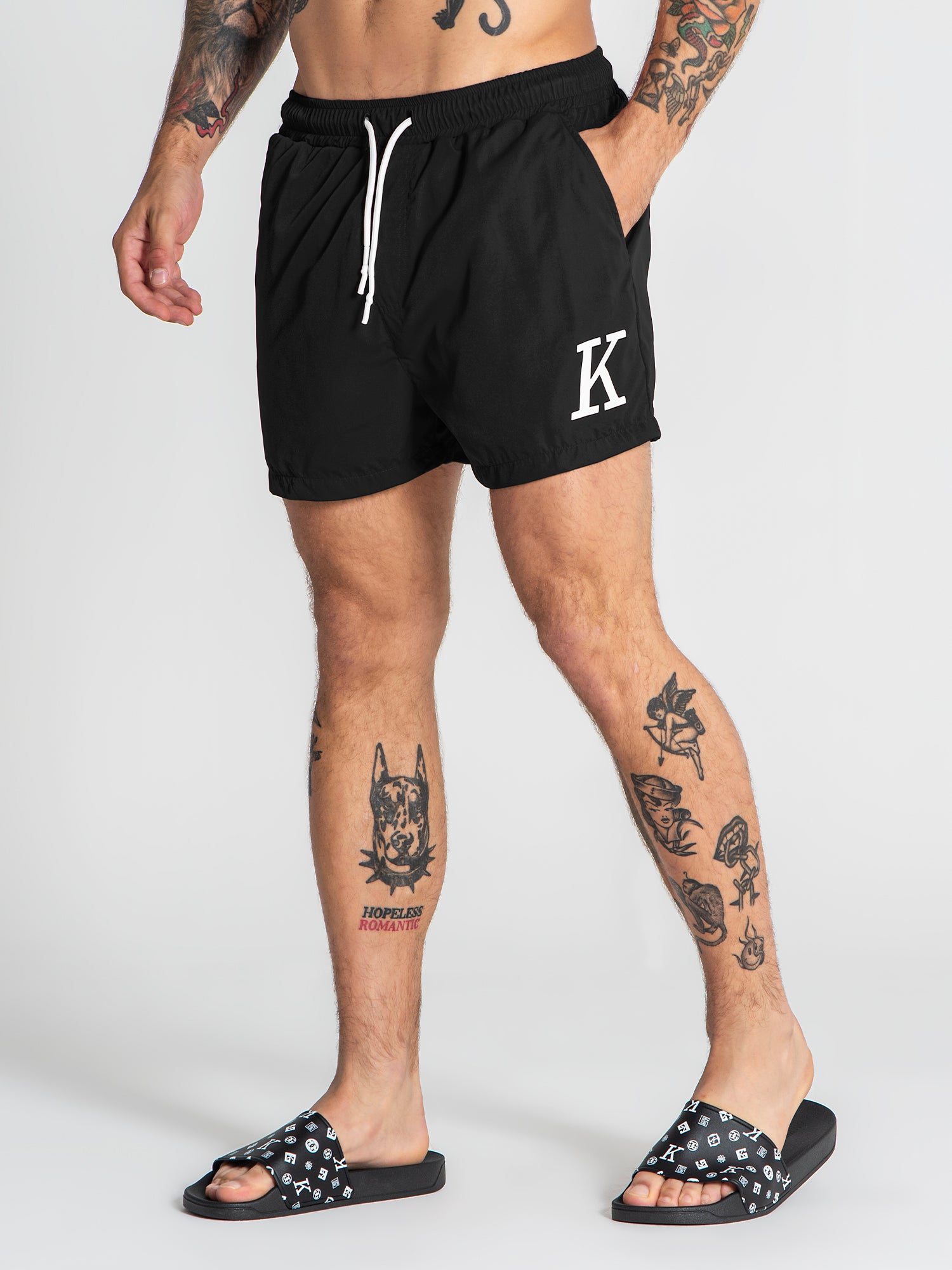Black K Swimshorts