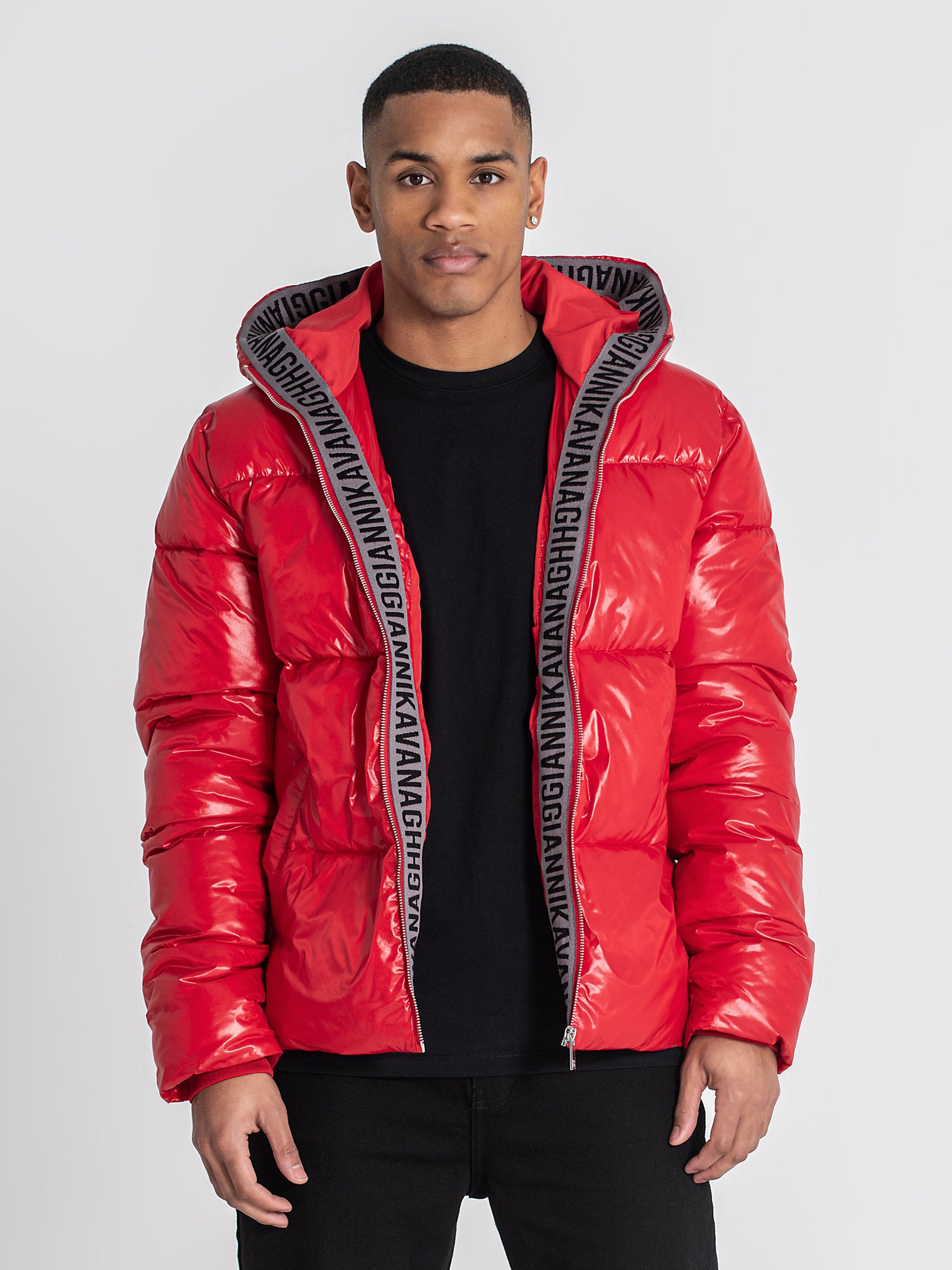 Red Tape Puffer Jacket