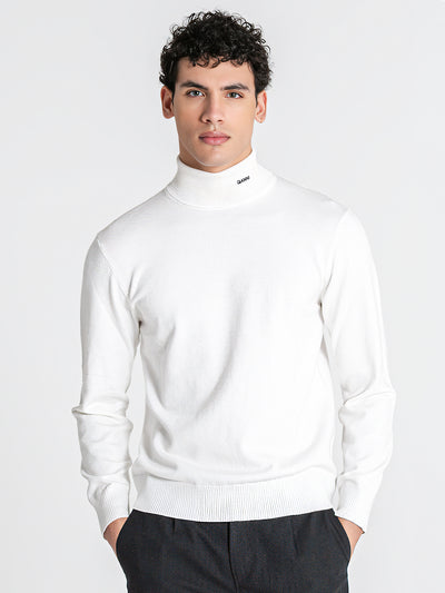 sweats / White Soft Knit Turtleneck