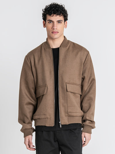 bombers / Taupe Soft Core Bomber Jacket