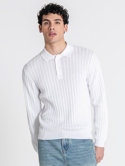 polos / White Essential Knit Polo
