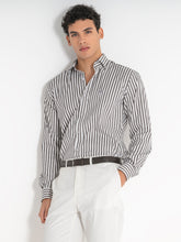 shirts / Taupe Striped Shirt