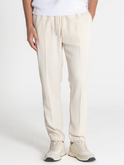 pants / Beige Drawstring Pants