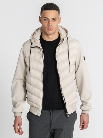 jackets / Beige Aero Hoodie Jacket