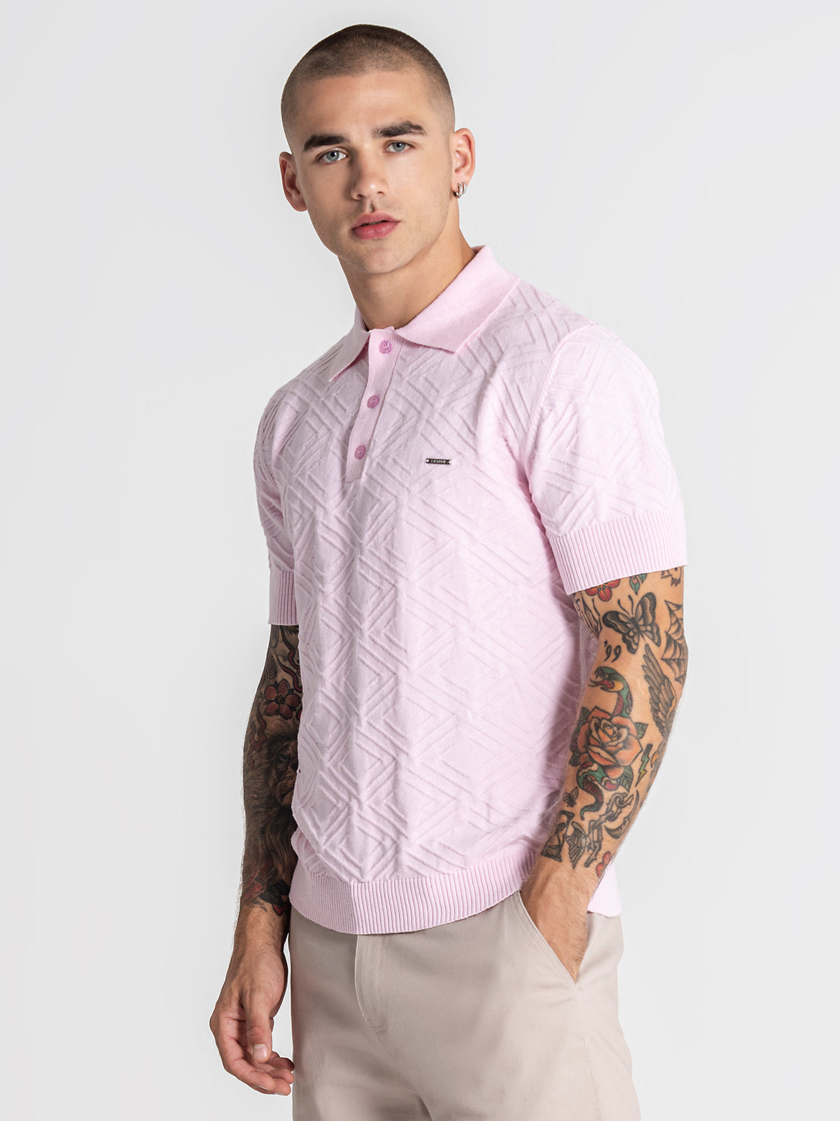 polos / Light Pink Classy Knit Polo