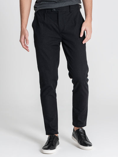 pants / Black Pleated Chino Pants