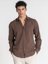shirts / Brown Flax Linen Shirt