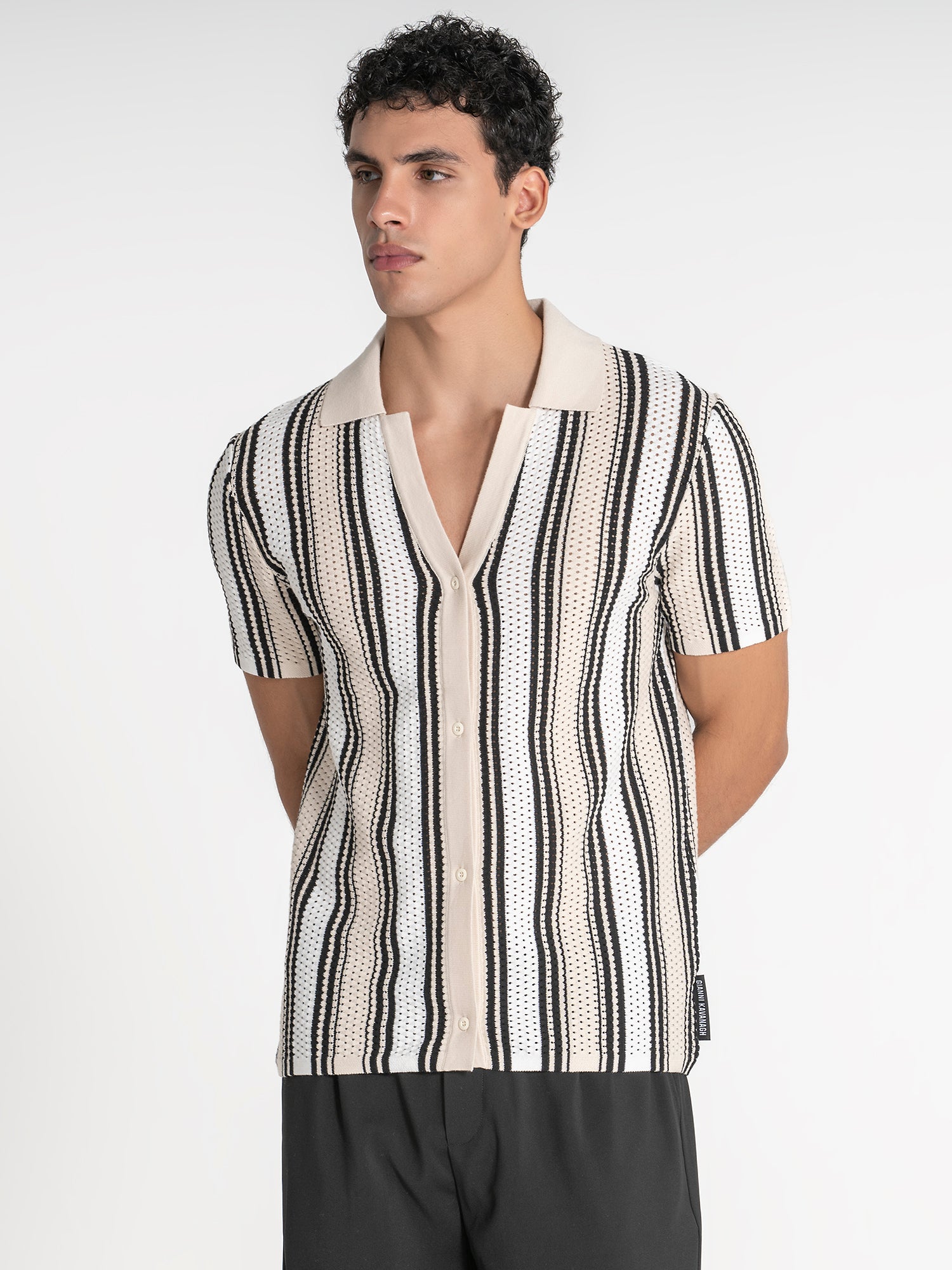 Beige Relaxed Knit Shirt
