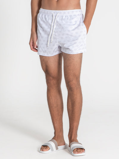swimshorts / White GG Mania Swimshorts