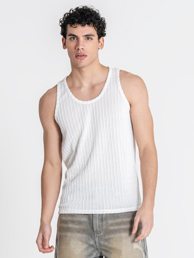 tank tops / White Tactile Tanktop