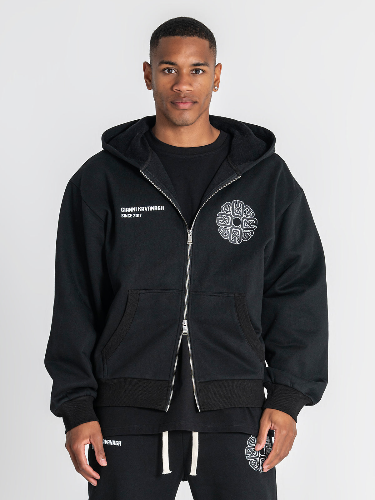 zip jackets / Black Structure Jacket