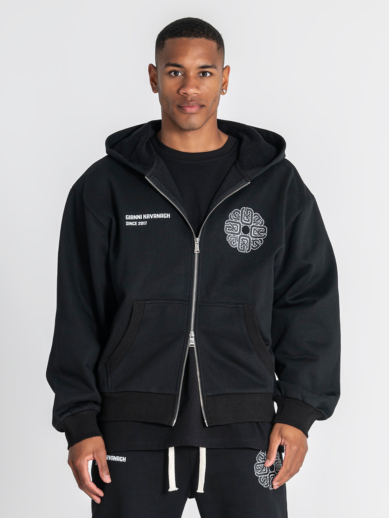 zip jackets / Black Structure Jacket